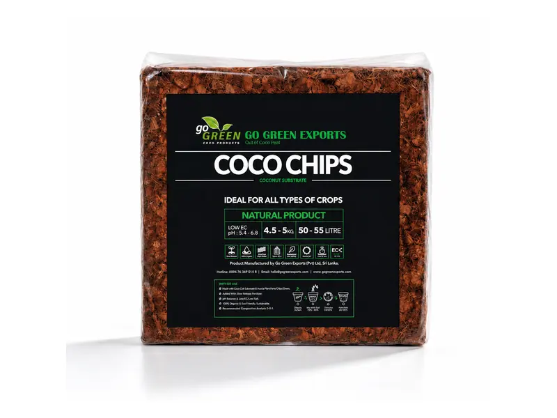 Compressed Coco Chip Blocks by Go Green Exports