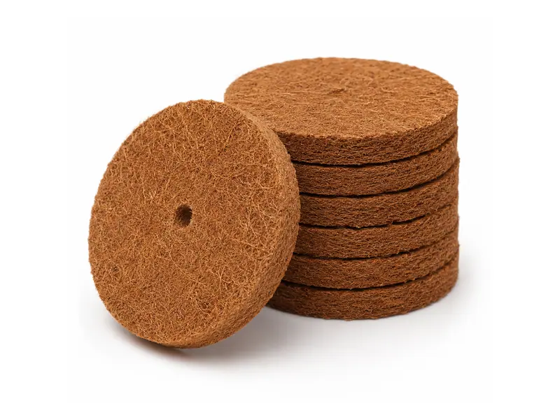 Coir Discs manufactured and exported by Go Green Exports (Pvt) Ltd, Sri Lanka