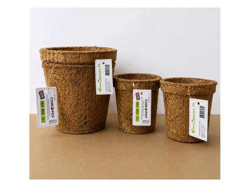 Coir Pots manufactured and exported by Go Green Exports (Pvt) Ltd, Sri Lanka