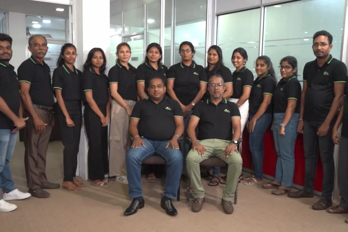 The Go Green Exports management and administration team photographed together at the head office