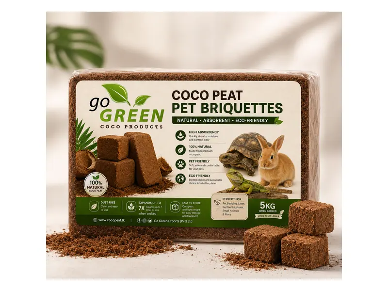 Pet Bedding Briquettes by Go Green Exports